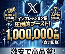 X投稿のインプレッション数を100万回増やします イメージ1