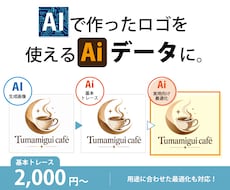 AIで作ったロゴをトレースしてAiデータにします 基本2,000円〜｜とりあえずAiにしたい方〜単色化希望まで