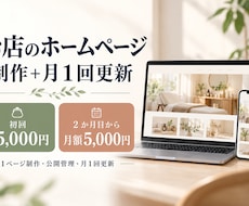お店の簡単案内ページを作成・更新します イメージ1