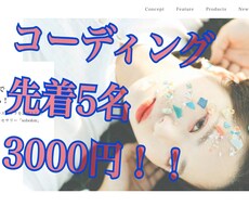 3000円でどんなコーディングでも代行します イメージ1