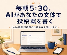 AIが自分の文体で投稿案を書く仕組みを作ります イメージ1