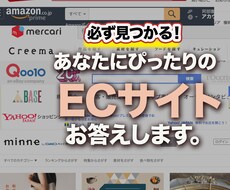 あなたにベストなECサイトをお答えします すべてを経験したらわかる、あなたのベストECサイト！