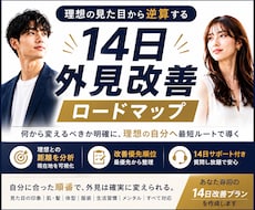 理想体型・外見から逆算した改善プランを作成します 理想の自分への改善ロードマップを作成します