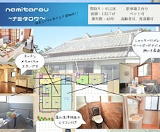 お洒落な不動産広告（マイソク）作製致します イメージ1