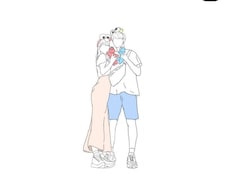 オシャレなペア・カップルイラスト描きます イメージ1