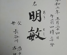 書体も色々、命名書を心を込めてオリジナルで書きます イメージ1