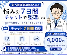 新人管理薬剤師の悩みを7日間チャットで整理します イメージ1