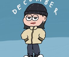 半目のゆるかわいいキャラクター描きます 半目のかわいいキャラクターです！SNSのアイコンなどに！！