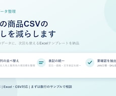 商品CSVの手直しを減らすExcel整形をします イメージ1