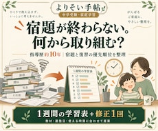 中学受験の宿題と復習の優先順位を整理します イメージ1