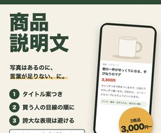 ネットショップの商品説明文を、3商品分書きます イメージ1
