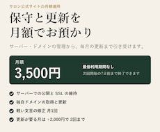 サロン公式サイトを月額で保守・更新します イメージ1