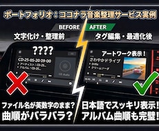 カーナビの音楽文字化けや曲順の崩れを直します