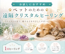 お試し１回　ペット遠隔クリスタルヒーリングします イメージ1