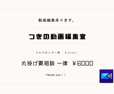 面倒な動画編集承ります イメージ1