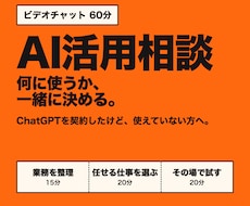 AIを仕事でどう使うか60分で一緒に考えます イメージ1