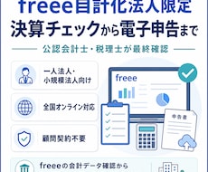 freee法人の決算・税務申告を代行しますます イメージ1