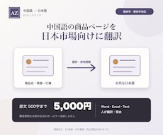 中国語の商品ページを日本市場向けに翻訳します 中国発EC商品を自然で伝わる日本語に整えます