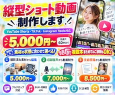 ショートやTikTokなど縦動画の編集をします イメージ1