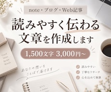 note・ブログ・Web記事を丁寧に執筆します イメージ1