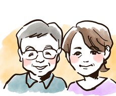 筆タッチ風の味のある似顔絵作成します