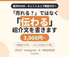 商品紹介文・SNS投稿文を作成します イメージ1