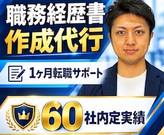 職務経歴書の作成代行＆転職活動を1ヶ月支援します イメージ1