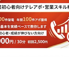 営業初心者向けテレアポ・営業スキル相談対応します イメージ1