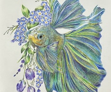 2枠限定！色鉛筆で幻想的な動物画を制作します イメージ1