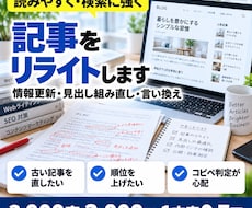 記事のリライトを3,000字2,000円で行います 1文字0.7円◎読みやすく・検索に強く。コピペ判定も回避