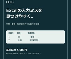 Excelの空欄・重複・範囲外を洗い出します イメージ1