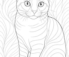 大人向けな難易度の塗り絵を販売いたします 唯一無二のイラストにあなたの世界観を足して完成させてください