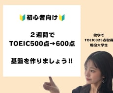 君もTOEIC500点台から600点まで伸ばせます 毎日チャット2週間一緒に頑張る完全伴走サポートします