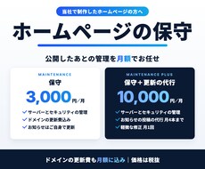 HPの保守とお知らせ投稿の代行を月額で承ります イメージ1