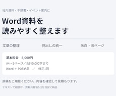 Word資料・手順書を読みやすく整えます イメージ1