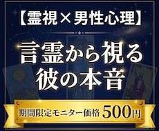 言霊霊視と男性心理で解読｜彼の本音を鑑定します イメージ1