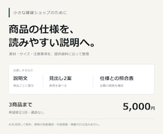 雑貨の商品説明を仕様確認つきで整えます イメージ1