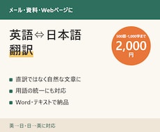 英語と日本語の翻訳を自然な文章で行います イメージ1