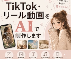 TikTok・Instagramリール動画作ります AI画像×動画で心に残る作品を制作します