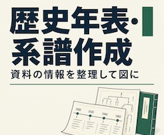 学芸員が、歴史年表・系譜作成いたします 【展示・論文・冊子に使える年表や系譜図】