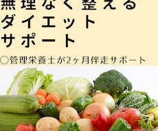 管理栄養士が、無理なく整える食事で２ヶ月伴走ます イメージ1