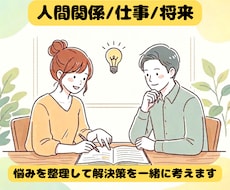 悩みやモヤモヤを整理しながら一緒に考えます イメージ1