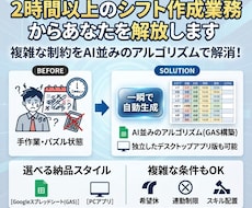 2時間以上のシフト作成業務からあなたを解放します イメージ1