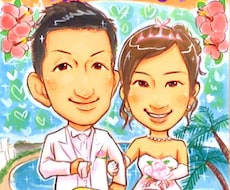 プレゼントに使える似顔絵をお描きします 結婚式のウェルカムボードも！大きめA3サイズも対応！