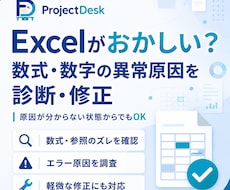 Excelの数式・数字の異常原因を診断・修正します イメージ1