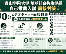 青山学院大学地球社会共生学部の面接対策します イメージ1