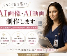 SNSで目を惹くAI画像・AI動画を制作します イメージ1
