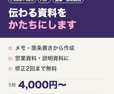 伝わるパワーポイント資料を丁寧に作ります イメージ1