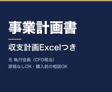 事業計画書｜元執行役員が収支計画つきで作成します イメージ1