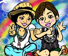 デジタル絵でカラフルなデフォルメキャラお描きします イメージ1